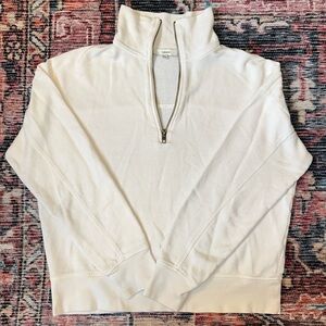 Vince white half-zip sweater, size XS